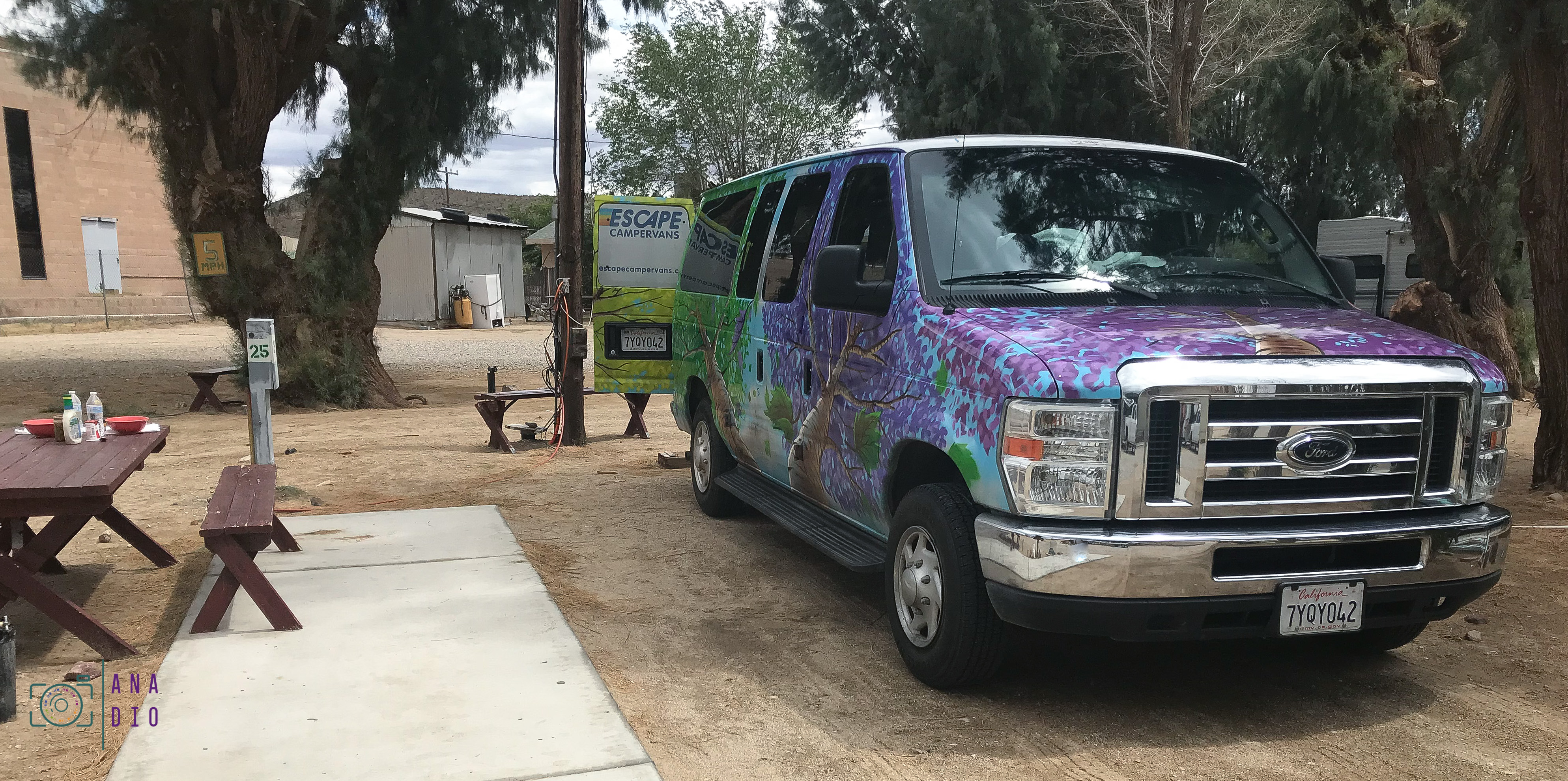 road trip en van en Californie