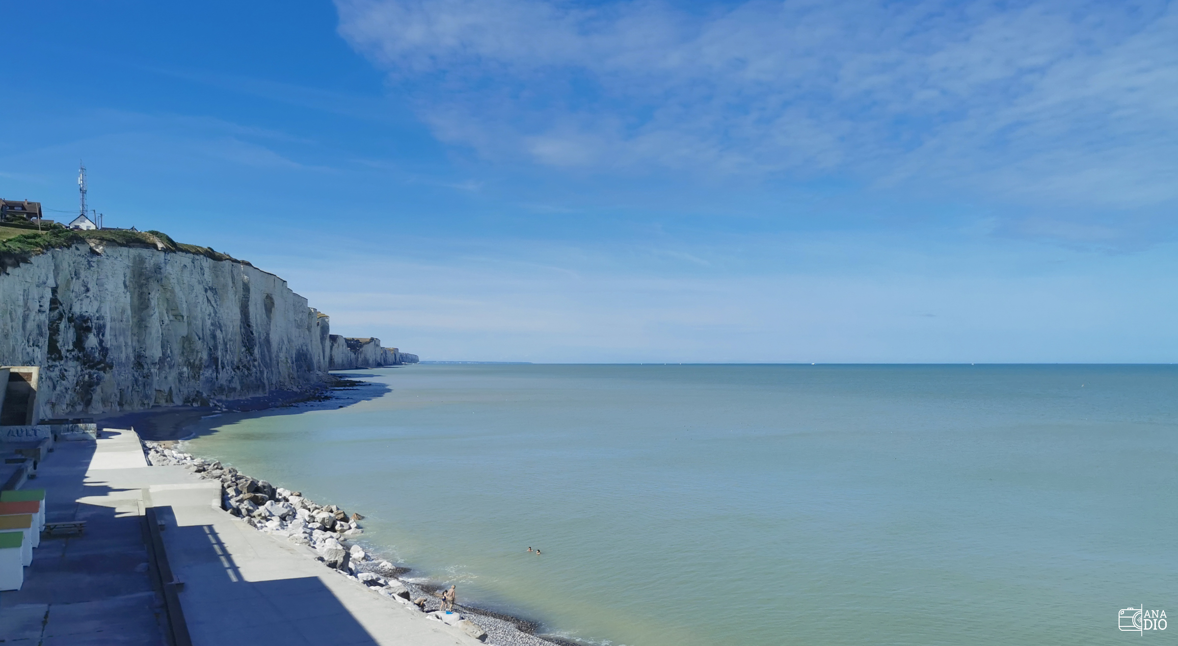 Vue depuis la plage d'Ault