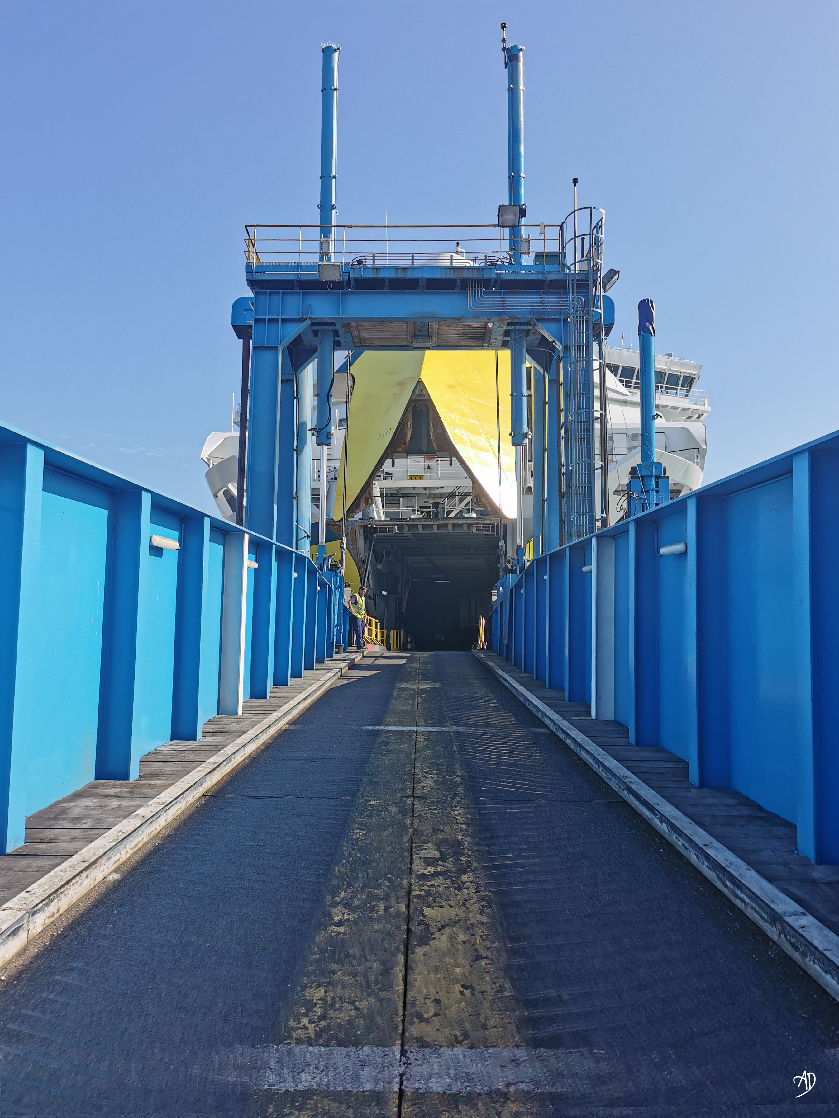 Départ sur le ferry DFDS