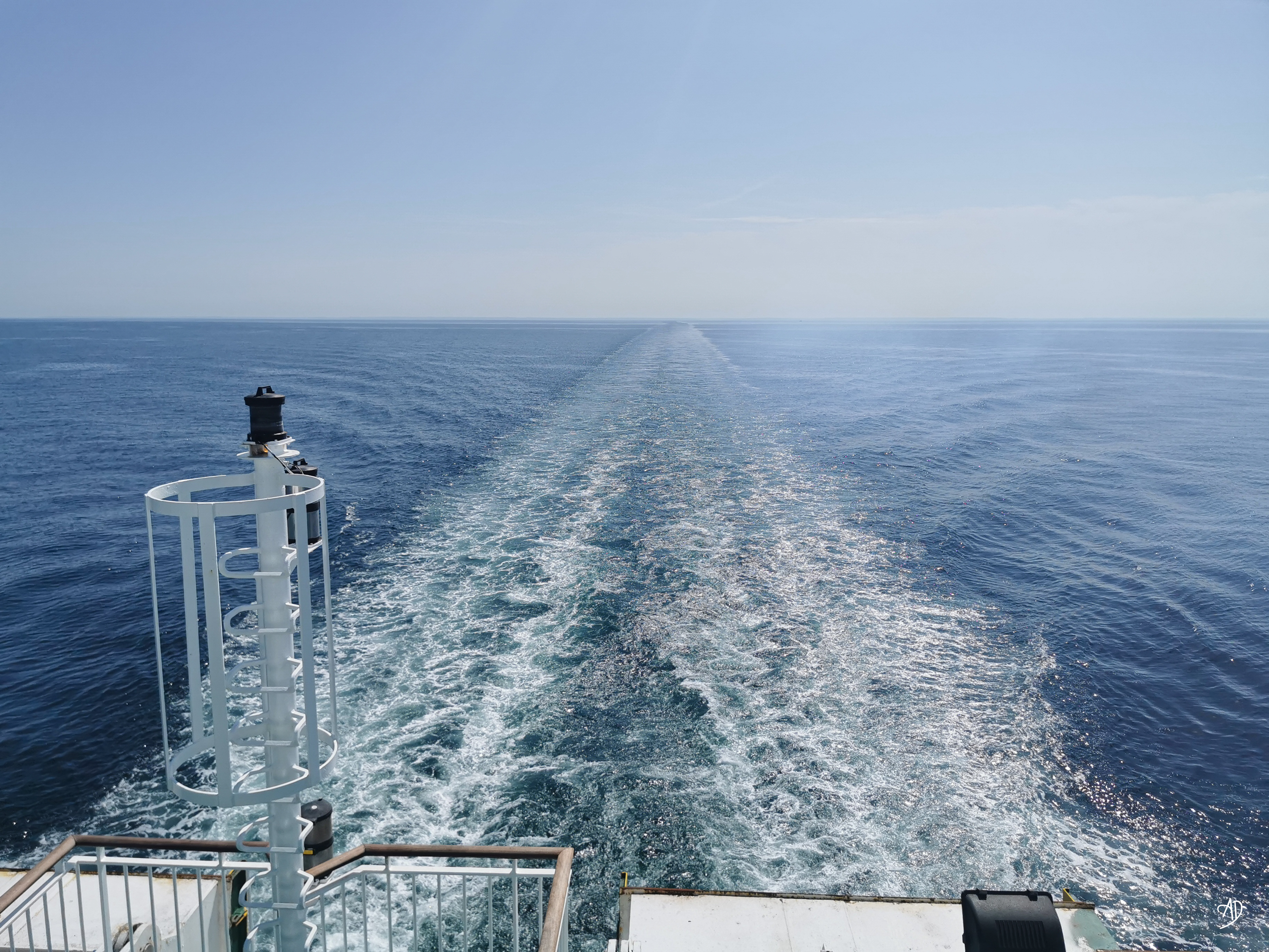 Sur le ferry Côte d'Albâtre en pleine mer